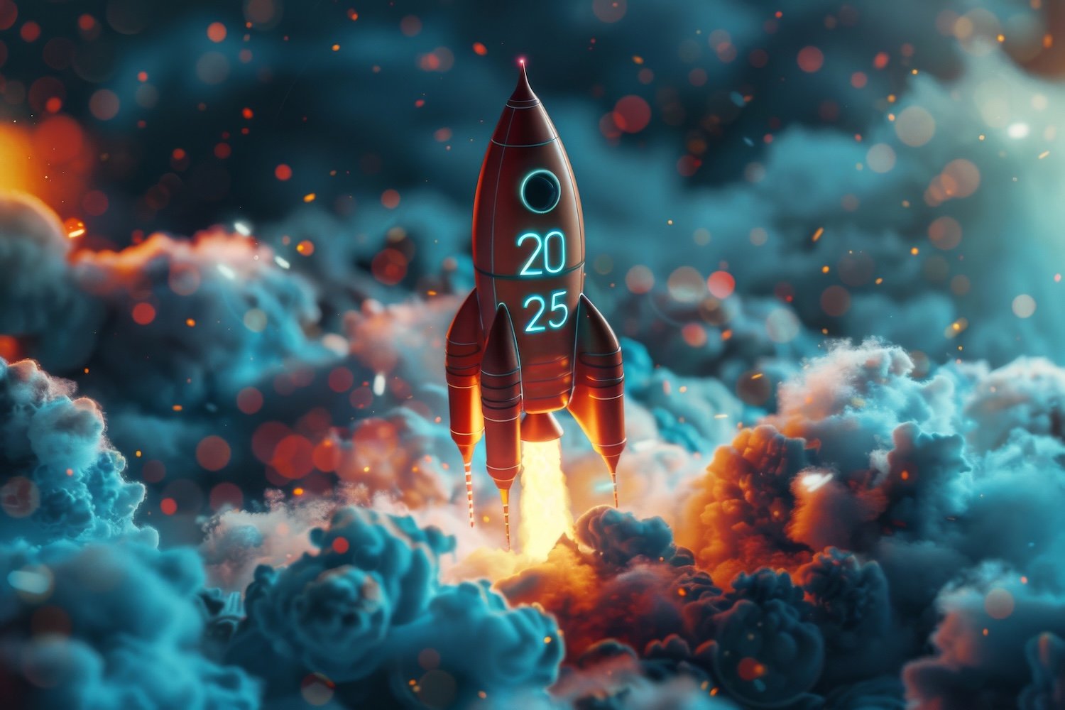 Rocket launching into 2025