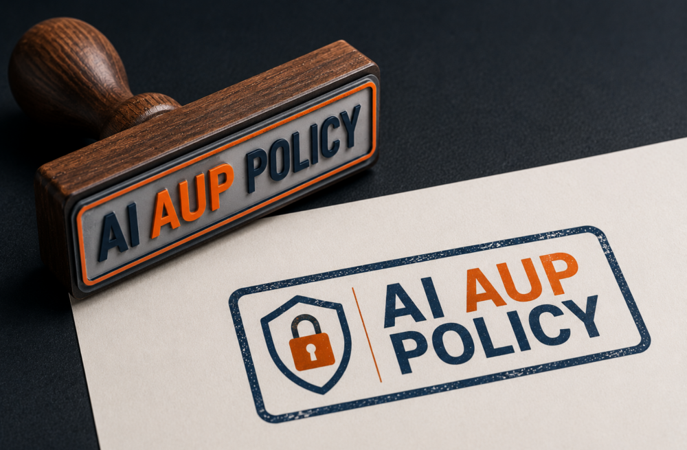 A Decorative image of the AU AUP Policy Stamp